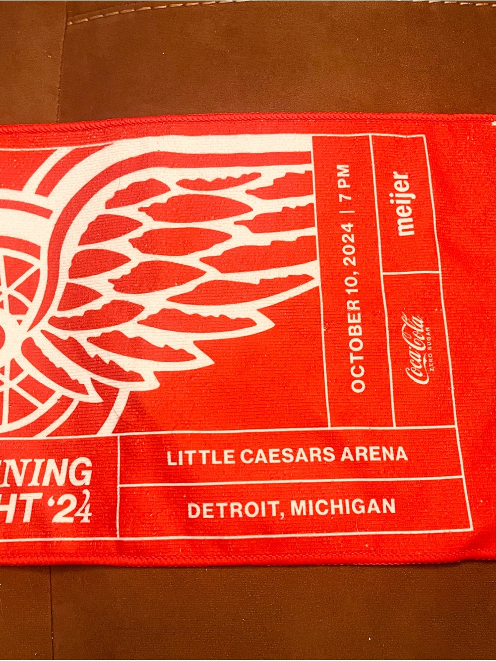 Detroit Red Wings Opening Night 2024 Red Rally Towel